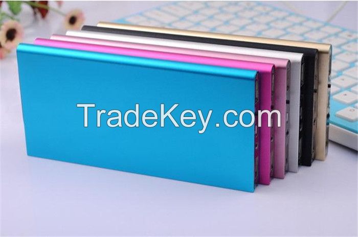 Mobile Aluminum 8000mah Dual USB Power Bank battery charger