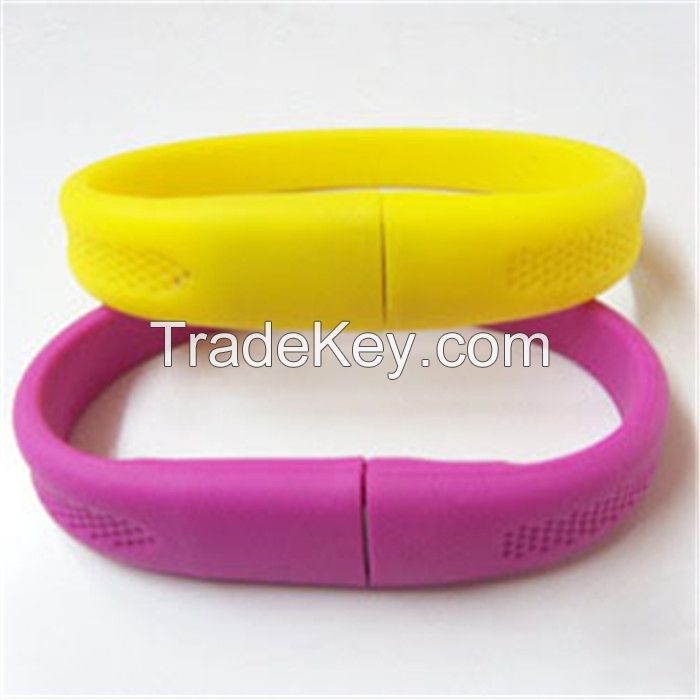 Wrist Ring Type Silicone Bracelet Usb Flash Drive in Various Capacity