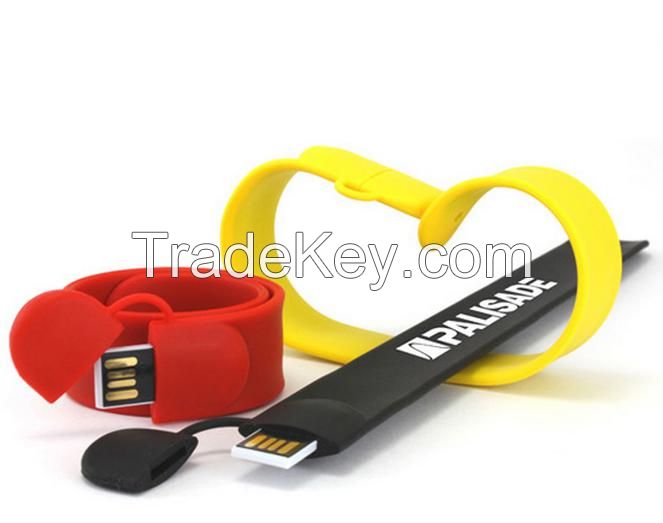 Silicone Wristband USB Flash Drive With Custom Logo