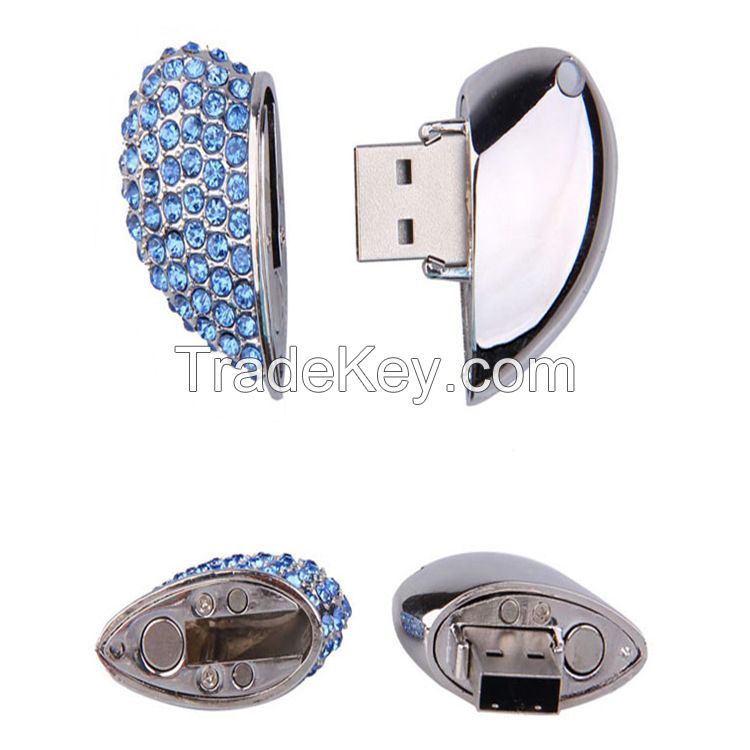 Wholesale crystal usb, usb flash drive with diamond 1-64gb
