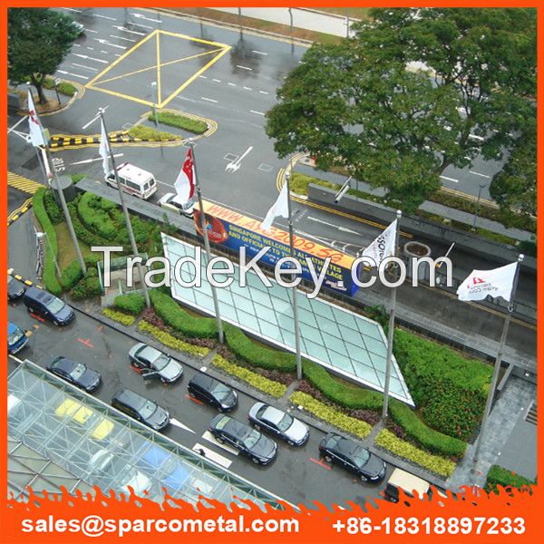 china factory tapered internal halyard aluminium flagpole 