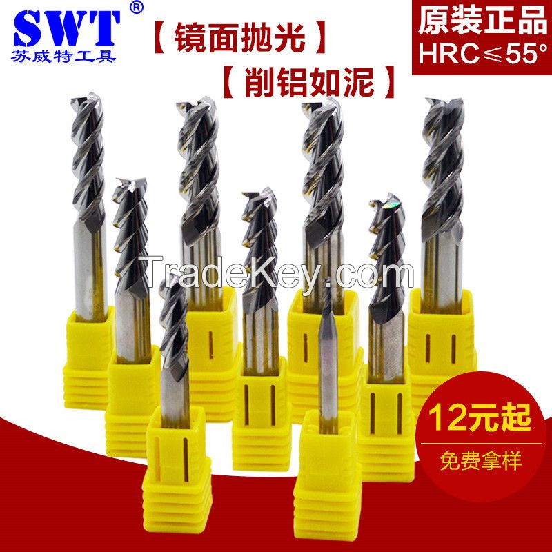 The hard alloy coating of tungsten steel milling cutter R micro milling round nose