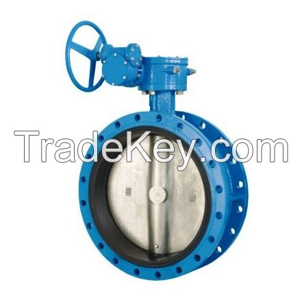 Double flanged type centric butterfly valve