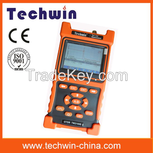 Techwin portable fiber optic otdr fiber testing TW2100E otdr meter