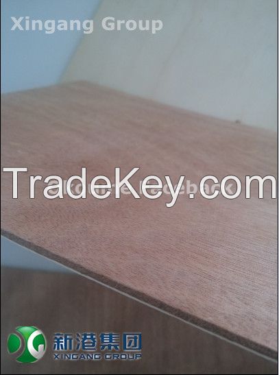 Xingang Thin Plywood 2.7-3MM Melamine Paper Okoume Faceback