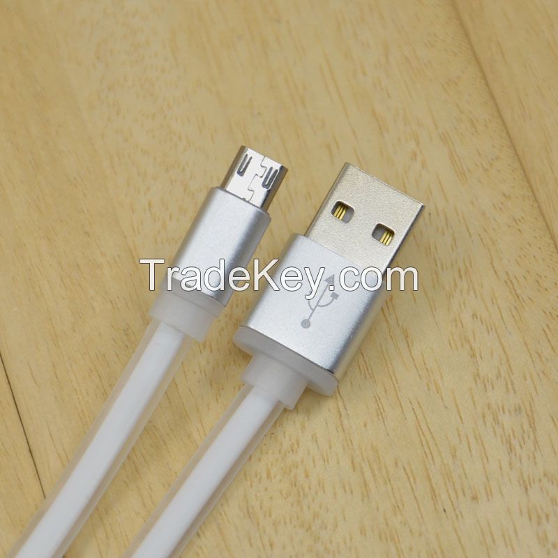 Factory price flat shape attractive 100cm micro USB cables