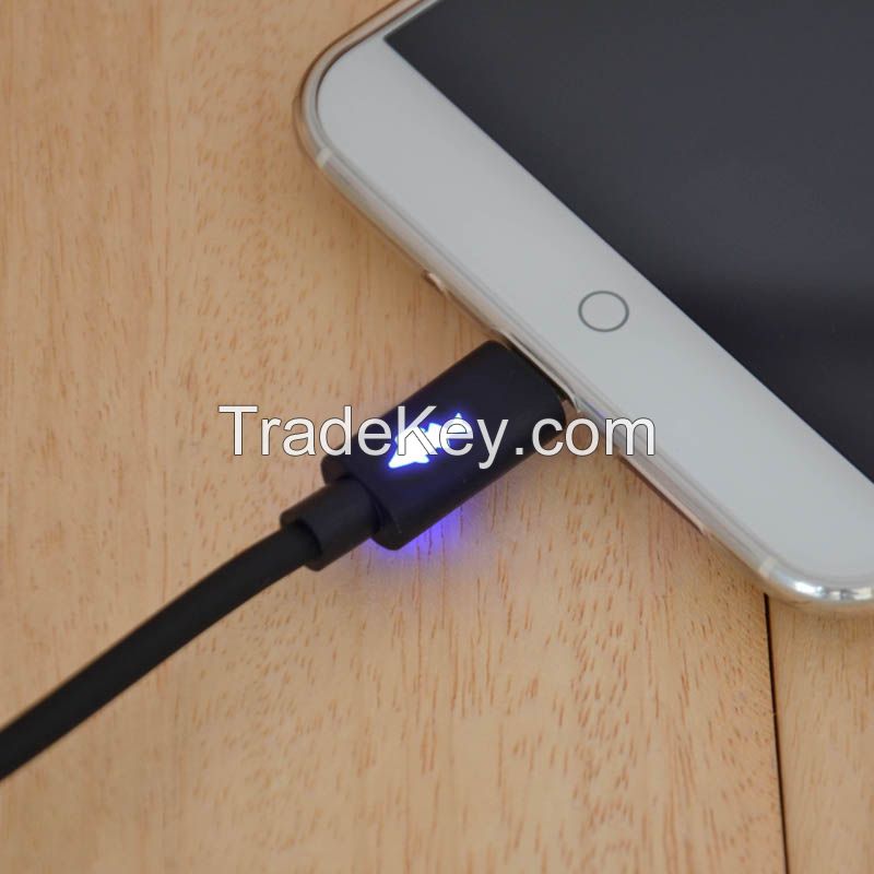 China 2016 high quality Intelligent LED data transfer&charging USB cables