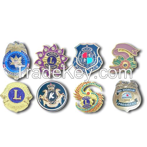 Custom badge, Lions club International Badge, Police Badge, Military Badge, School Badge, Car club Badge