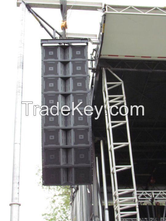 Vertec Series 3 - Way Dual 12 inch Line Array Speakers for Concert and Band