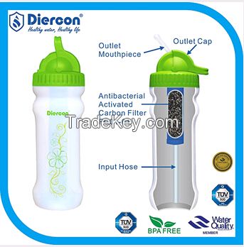 Diercon water purifier bottle providing better taste of drinking water