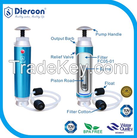 Diercon portable water filter purifier outdoor pocket water