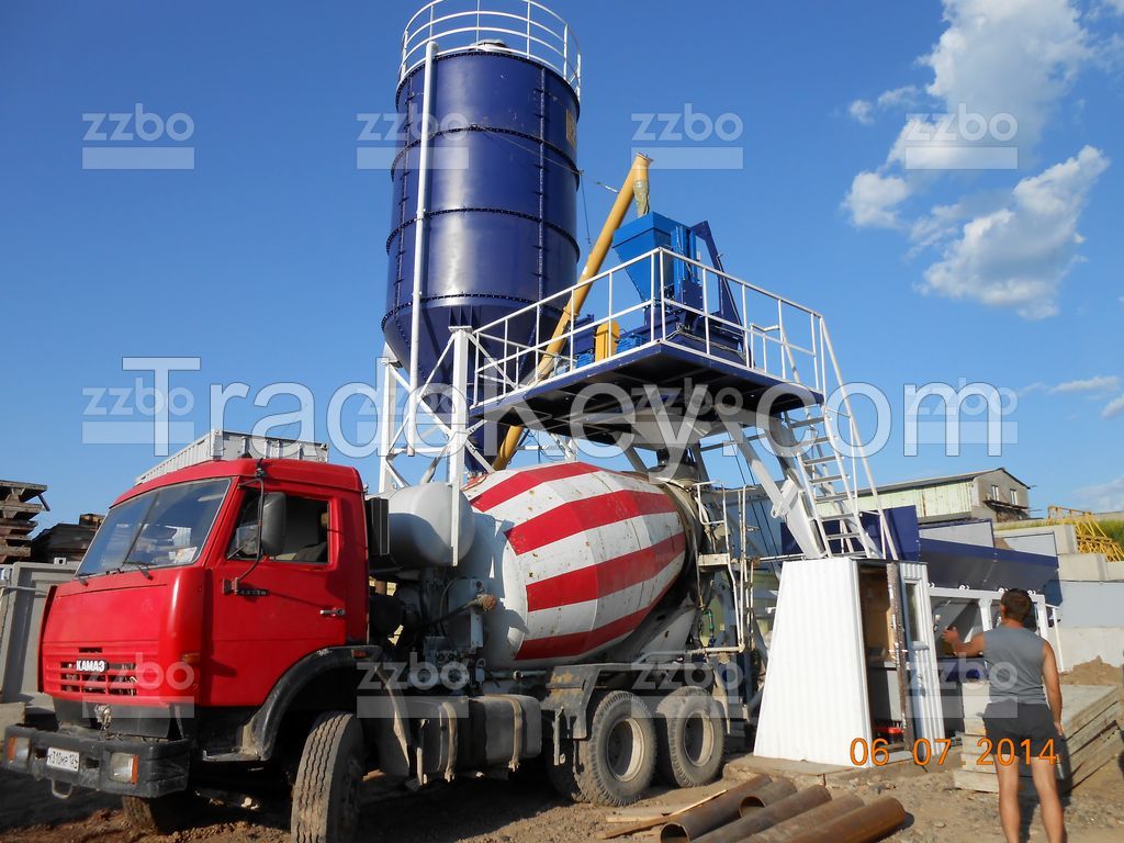 Mobile concrete plant