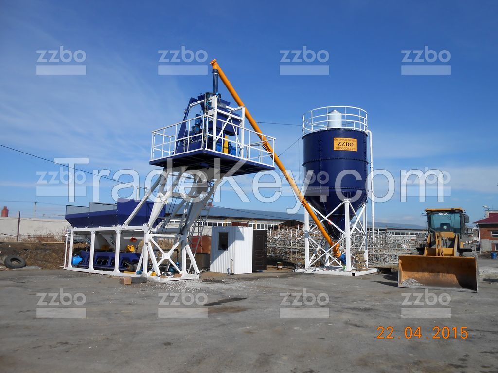 Mobile concrete plant