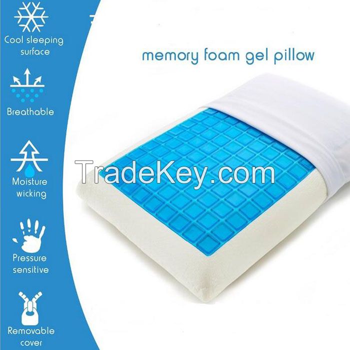 Memory foam cool gel pillow