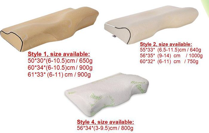 cervical vertebra Memory foam pillow for therapy, side-to-back pillow, neckpillow, sleep pillow