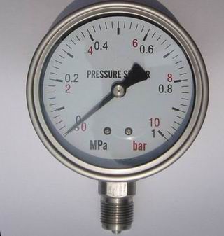 all stainless steel pressure gauge