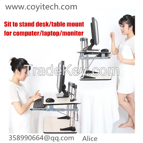 Sit to Stand Computer Desk Table