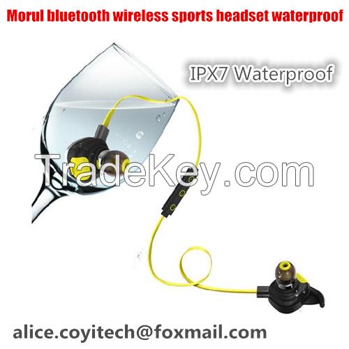 Morul U5 Plus Sports Style IPX 7 Waterproof Bluetooth Headset Wireless 