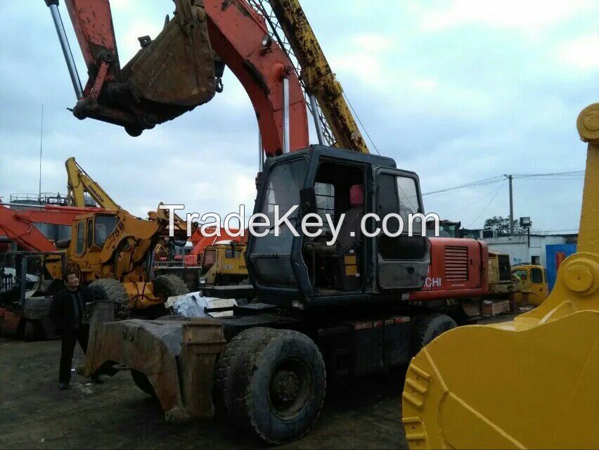 Japanese Hydraulic Wheel Excavator,hitachi Used Ex160 Wheel Digger,secondhand Cheap Ex160 Wheel Excavator