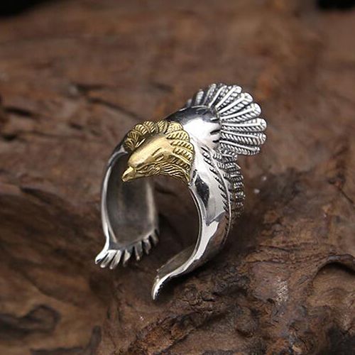 Men's Sterling Silver Eagle Wrap Ring