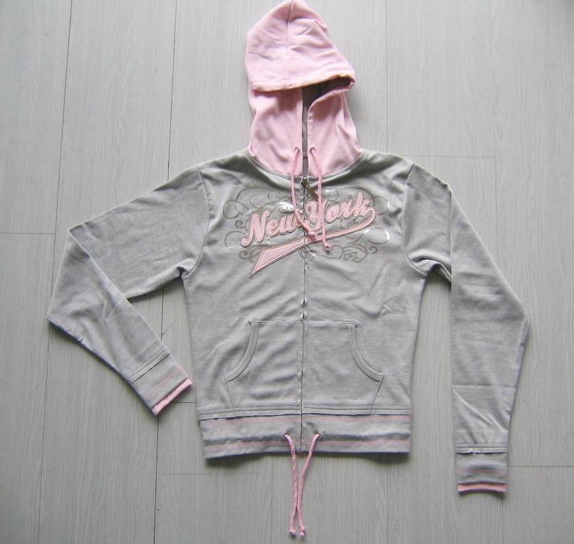 ladys hoody zip thru