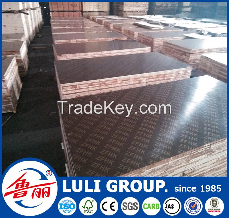 two times hot press 18mm cheap brown/black film faced plywood, formwork plywood