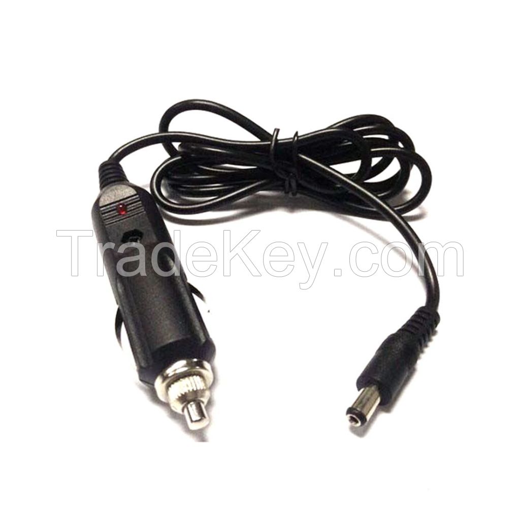 CFTW DC 5.5mm x 2.1mm Car Cigarette Lighter Power Supply Adapter Cable for Electronics and LED Strip Lights