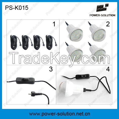 8W solar energy home lighting kit with mobile phone charging