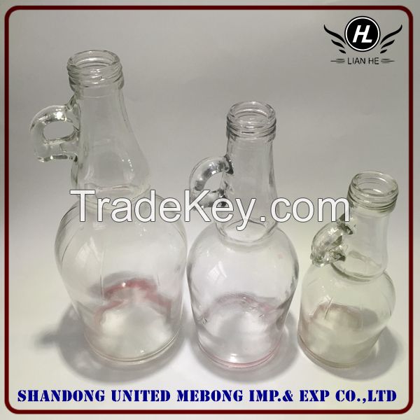 wholesale 500ml,750ml,1L clear California wine bottle