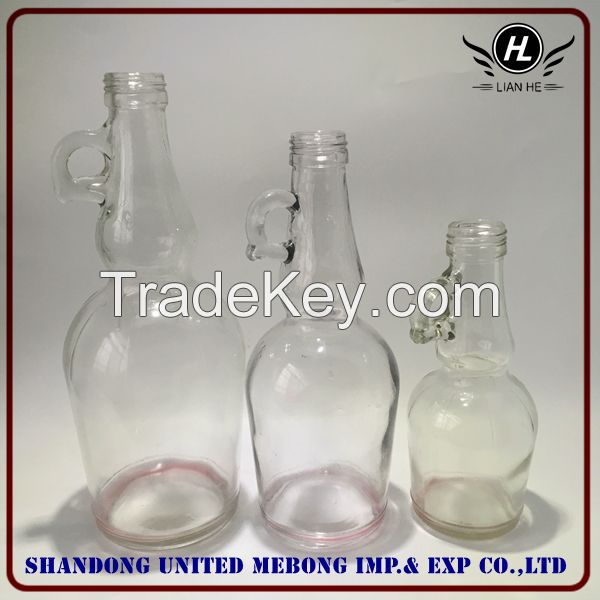 wholesale 500ml,750ml,1L clear California wine bottle