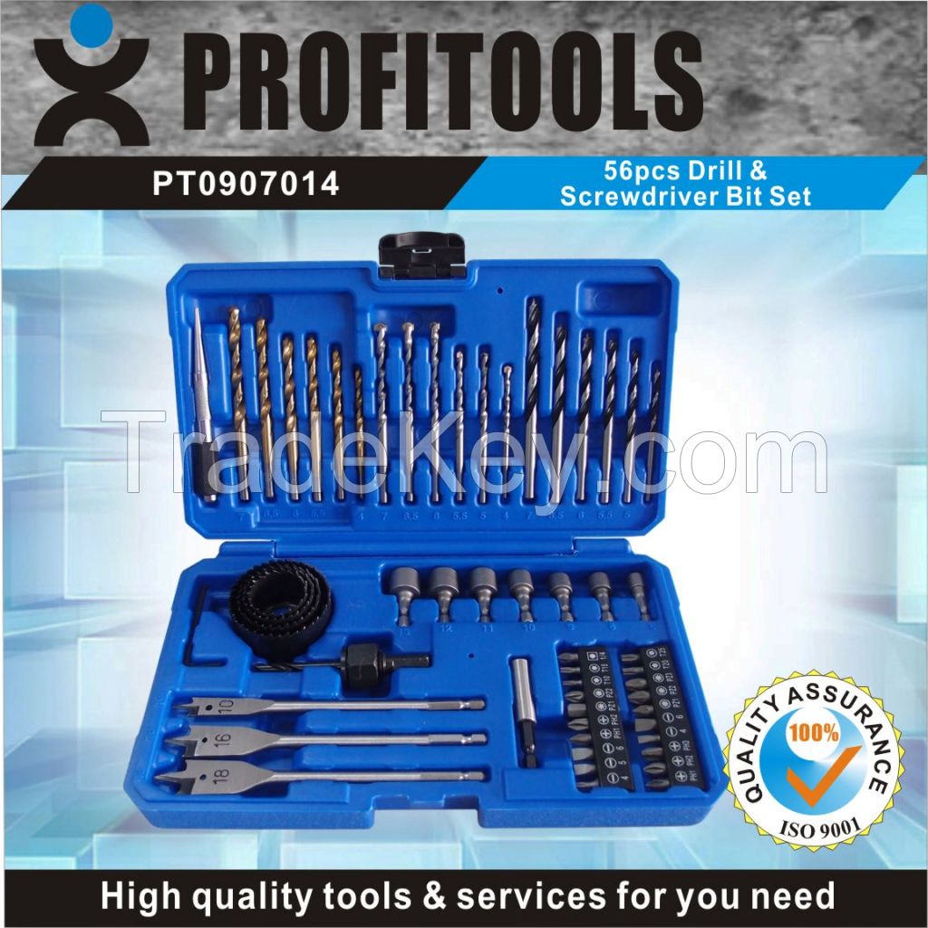 56pcs drill and srewdriver bit set