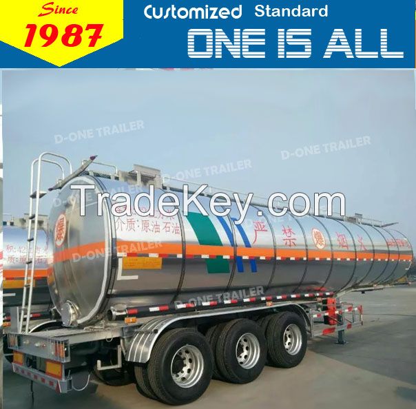 40M3 fuel oil tank semi trailer/gasoline transport tank trailer