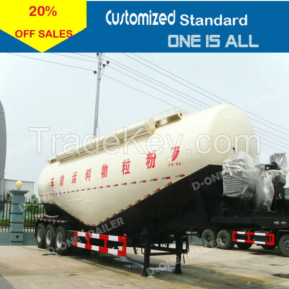 D-one 3 axles 50M3 bulk cement tanker trailer 
