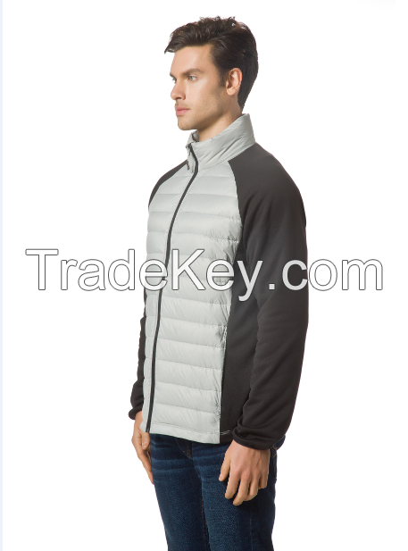 Men's packable Down Mixed Media Jacket