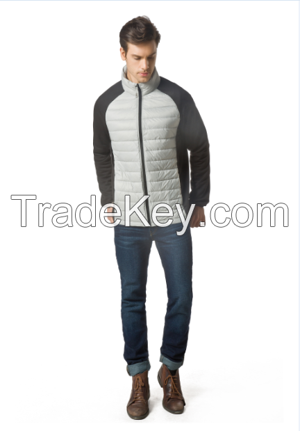 Men's packable Down Mixed Media Jacket