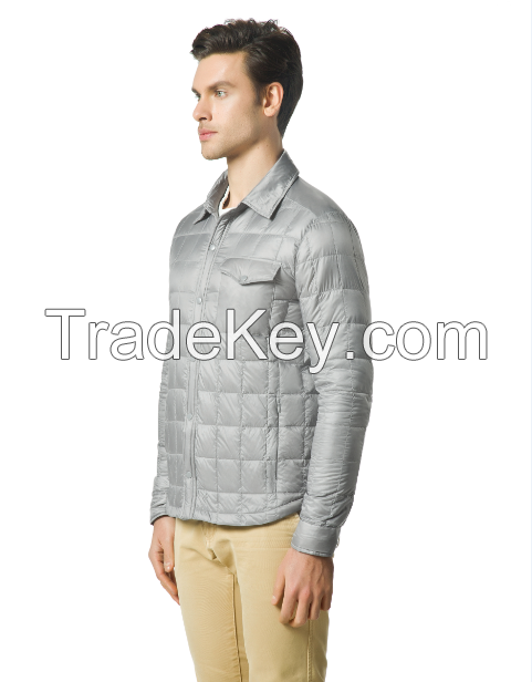 Men's packable Down Shirt Jacket