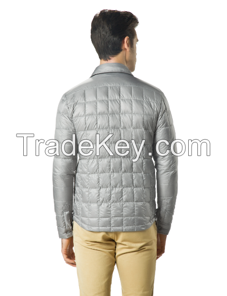 Men's packable Down Shirt Jacket