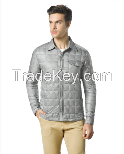 Men's packable Down Shirt Jacket