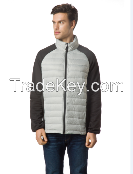 Men's packable Down Mixed Media Jacket