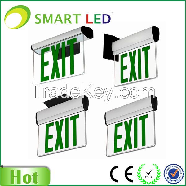 LED Emergency exit sign light with backup battery