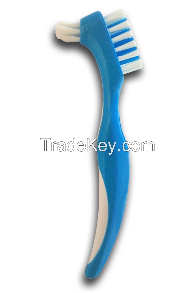 Denture Brush with Two-sided Bristles