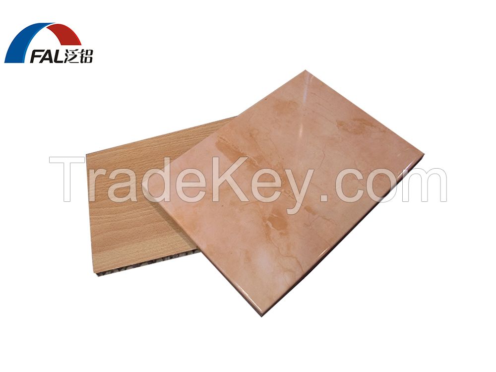 Decorative Wood Stone Grain Aluminum Honeycomb Panel for Building Wall Cladding