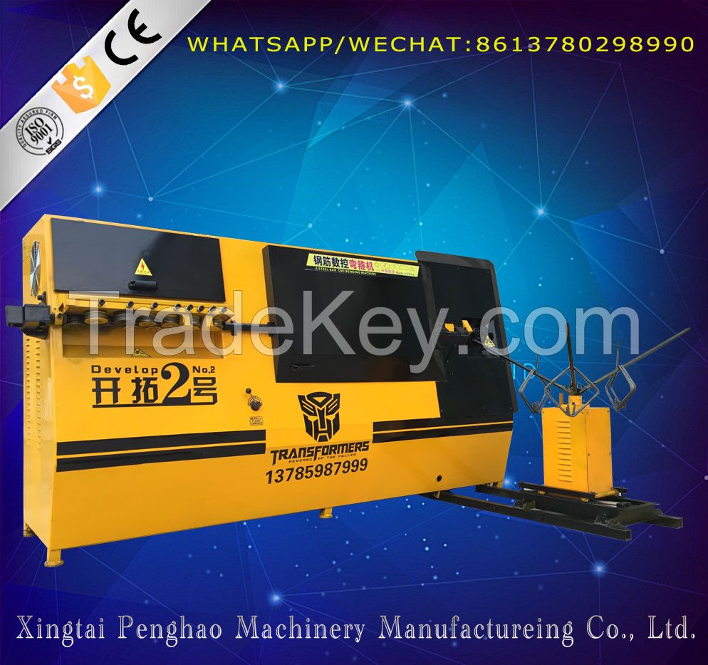 CNC stirrup bender machine , Automatic steel bar stirrup bending machine