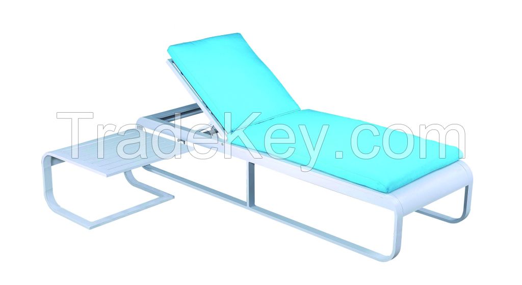 Aluminum Beach Lounger Chair For Swimming Pool Used