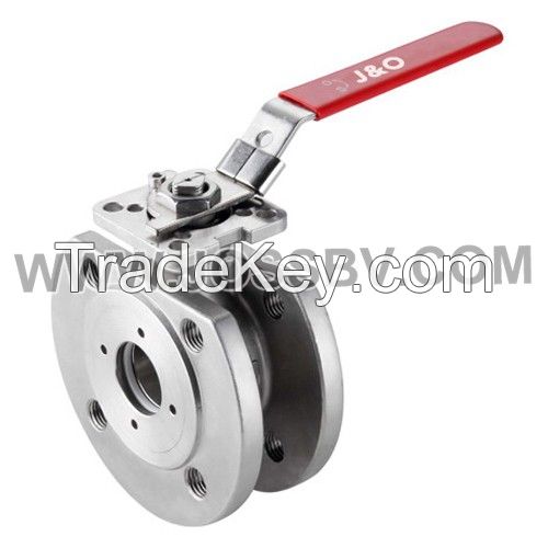 Wafer Type Ball Valve With Direct Mounting Pad ASME 150LBS