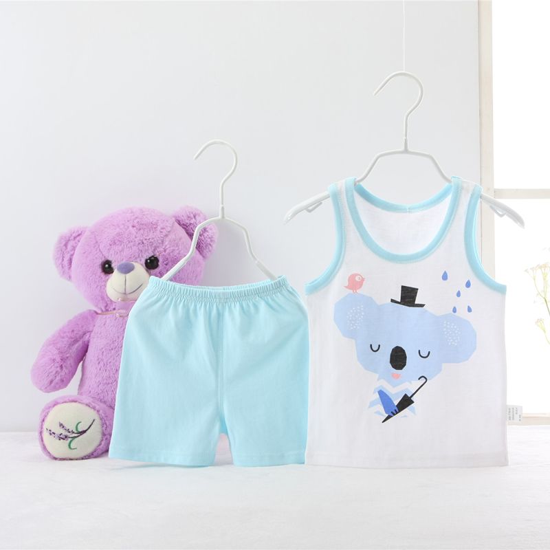 0-3 years baby vest & shorts suit summer use