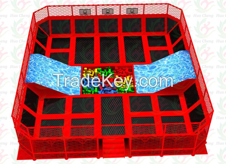 small indoor trampoline park jumpsport fitness trampoline