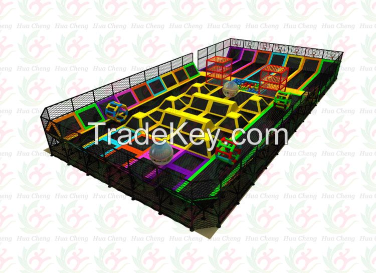 small trampoline park with Gymnastic Ball gymnastics trampoline with safety net