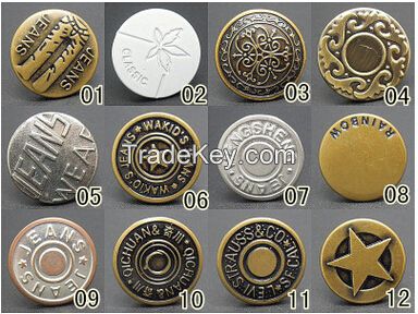 Customized design uniform button metal logo button company logo brass material