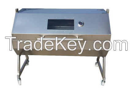 stainless steel roaster , Portable Barbecue with lid, charcoal grill, charcoal rotisserie